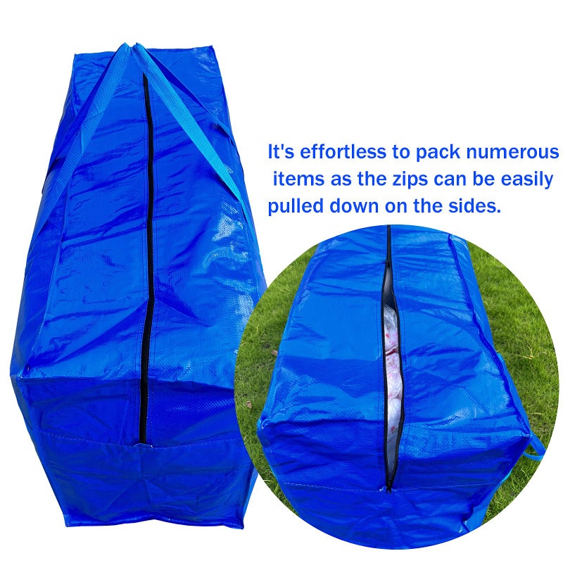 MKOKYD 66 Gallon Extra Large Storage Bags, Huge Moving Bags Heavy Duty with Zipper and Stronger Handles, Big Foldable Duffle Bag for Travel - Waterproof Material Protects from Dust and Moisture - Storage - Image 5