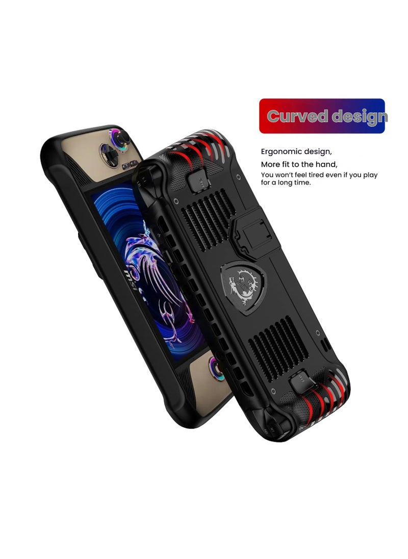 General - MSI Claw 8 AI+ Case (2025), TPU Grip Protector, Soft Back Case with Stand MSI Claw 8 AI+ - Image 1