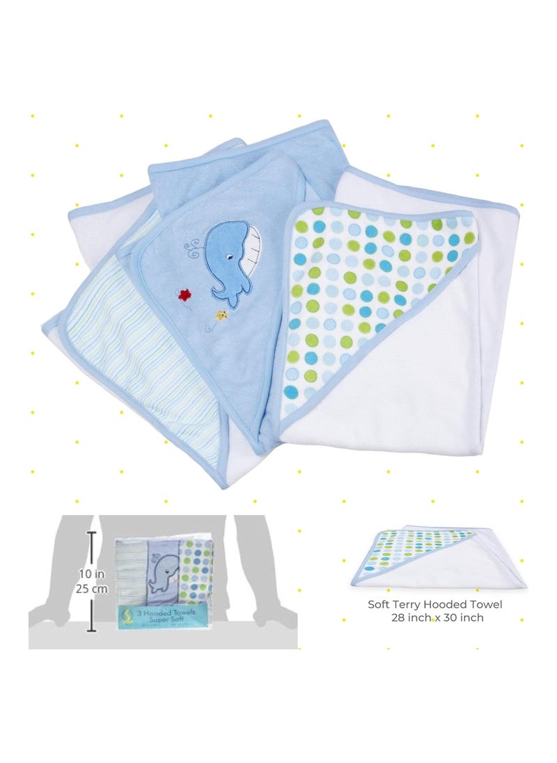 Spasilk Pack Of 2 Hooded Towel Set For Newborn Boys And Girls  - Image 3