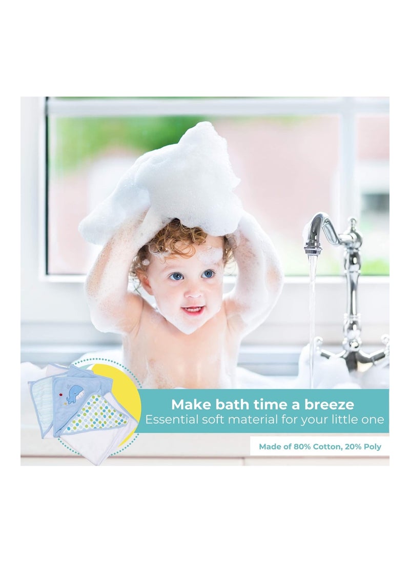 Spasilk Pack Of 2 Hooded Towel Set For Newborn Boys And Girls  - Image 5