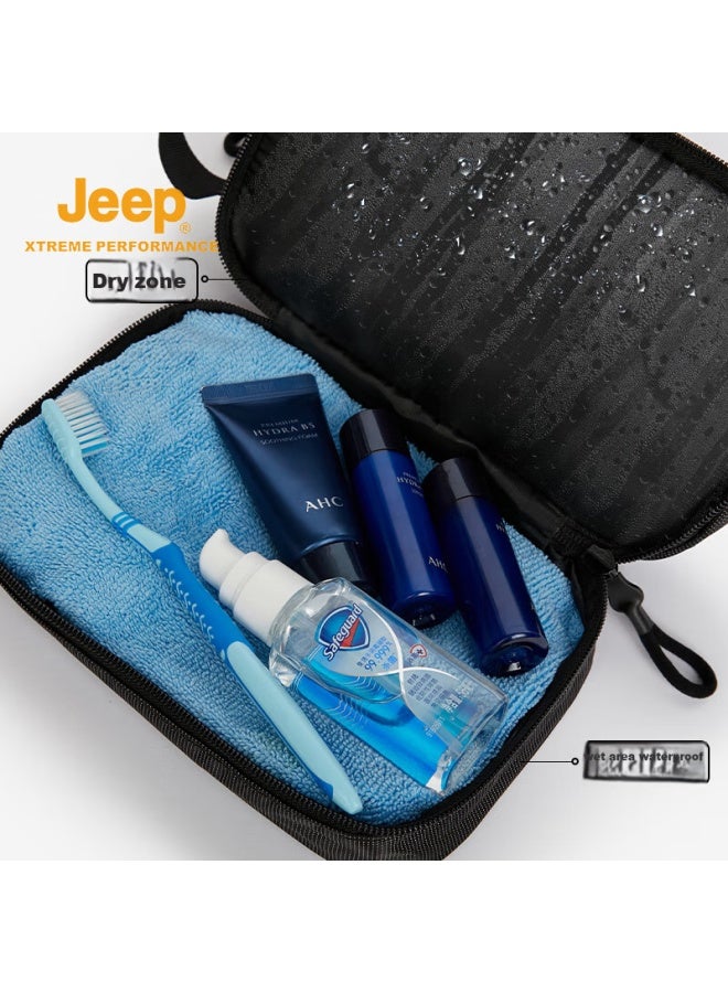 Jeep Jeep Toiletry Bag For Men, Outdoor Travel, Business Trip, Portable Toiletry Kit, Large Capacity Makeup Bag, Women's Personal Care Storage Set  - Image 3