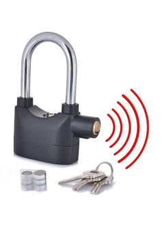 Neellohit Neellohit Heavy Duty Anti Theft System Security Pad Lock with Burglar Smart Alarm Siren Motion Sensor Secure for Home Door gate Cycle Shop Bike Office Shutter Pack Off 1 Black Color  - Image 1
