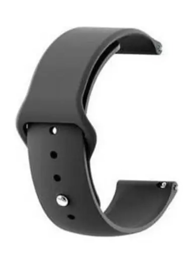 Soft Silicon 20mm Strap Compatible with Samsung Galaxy Watch 3 41m,Galaxy 42mm,Active,Active 2/AmazeFit BIP,Lite,GTS,GTR(42mm)/RealMe Classic,& Watches with 20mm Black