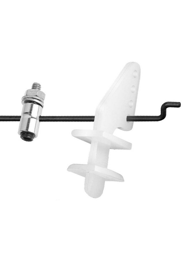 Hobbypark - 20Pcs Nylon Control Horns 20X11Mm + 1.2X21Mm Clevis + Pushrod Connector Linkage Stopper 1.3Mm + 1.2 X 180Mm Steel Z Style Pushrods Parts For Rc Airplane Plane - Image 1