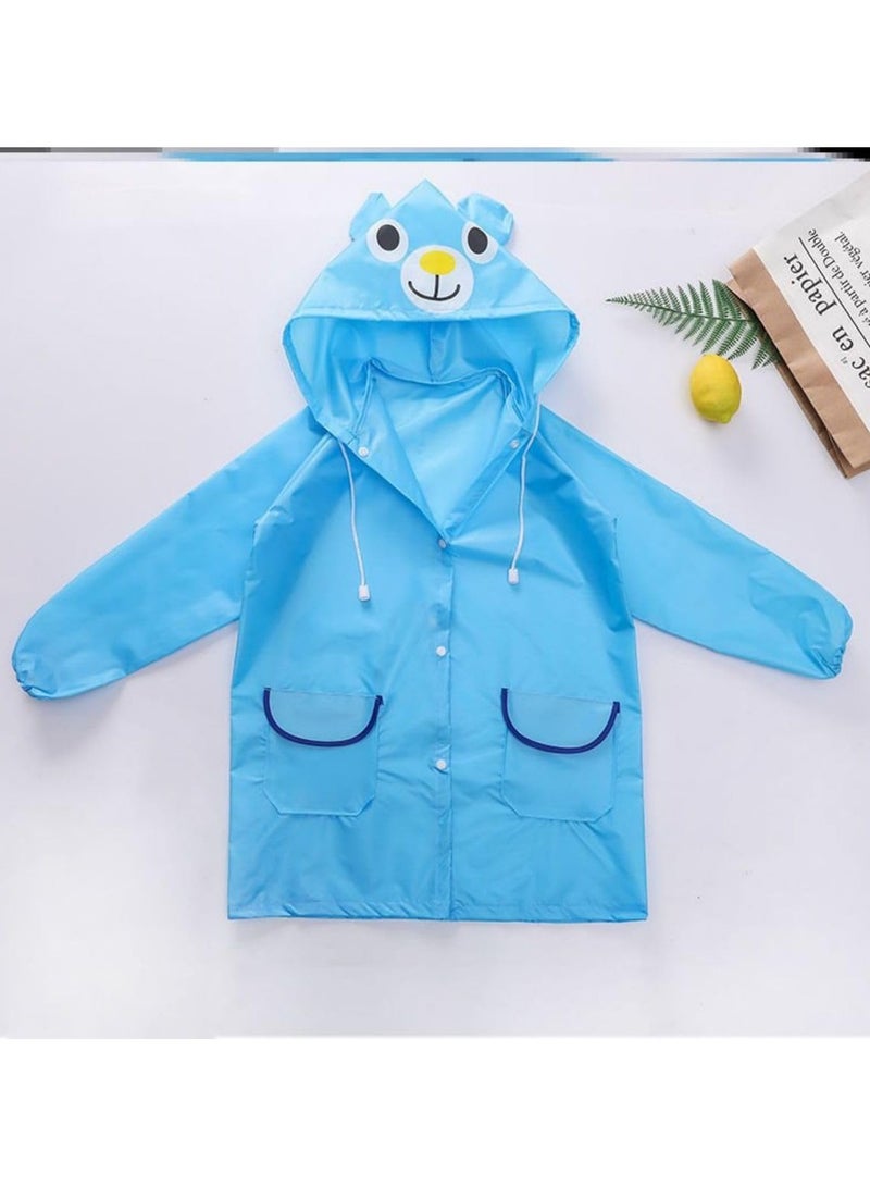 غنافوتو معاطف مطر للأطفال، أطفال، معاطف مطر للأطفال، معطف مطر خفيف الوزن للأطفال، معطف خفيف الوزن للأطفال، معطف واق من المطر، معطف واق من المطر، أزرق - Image 2