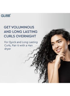 GUBB Hair Rollers For Hair Curling | Self Grip Holding Rollers | Rollers For Hair - Hair Rollers For Small Hair | Hair Rollers With Clips| 6 Large Small Curlers - Blue  - Image 2