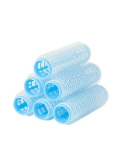 GUBB Hair Rollers For Hair Curling | Self Grip Holding Rollers | Rollers For Hair - Hair Rollers For Small Hair | Hair Rollers With Clips| 6 Large Small Curlers - Blue  - Image 1