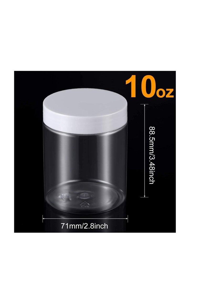 SYOSI Slime Storage Favor Jars, Clear Plastic Containers With Clear Lids For DIY Slime Making, Plastic Containers for Candy Cylinders, Display and Showcasing, Storage Organizer 12Pcs 250ml  - Image 4