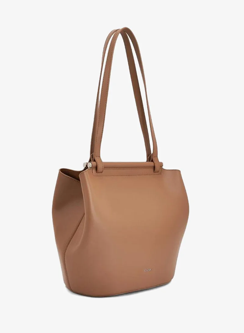 Celeste Solid Shoulder Bag With Double Handle