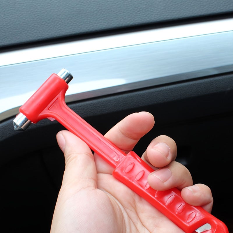 4pcs Red Car Emergency Escape Hammer With Seat Belt Cutter Safety Tool For Roadside Rescue - Image 4