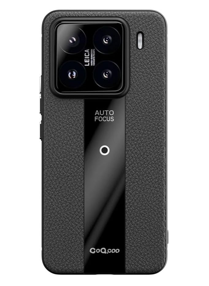 Case Compatible with Xiaomi 15 Pro 5G (2024) Phone Case, Litchi Leather Pattern Soft TPU Edge Case Non-slip Shockproof Protective Cover for Mi 15 Pro - Image 2