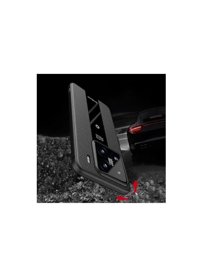 Case Compatible with Xiaomi 15 Pro 5G (2024) Phone Case, Litchi Leather Pattern Soft TPU Edge Case Non-slip Shockproof Protective Cover for Mi 15 Pro - Image 4