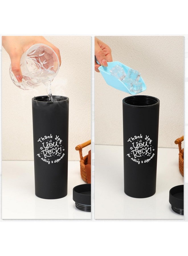 Rtteri 10 Pcs Thank You Cups Employee Appreciation Gifts 16oz Skinny Tumblers with Lids and Straws Plastic Tumblers for Social Worker Secretaries Teacher Staff(Colorful,Appreciation) - Image 5