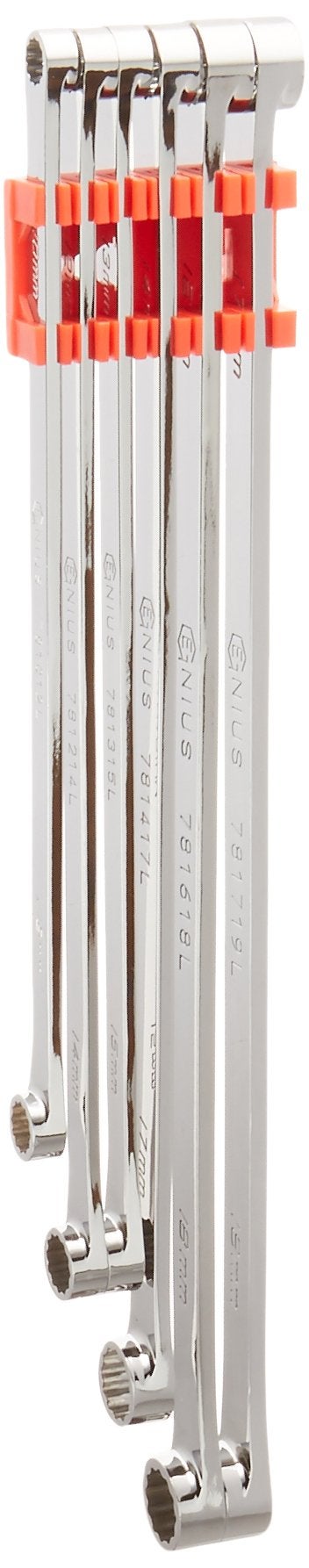 Genius Tools 6 Piece Metric Extra Long Box End Wrench Set 10mm-19mm DE-706M - Image 2