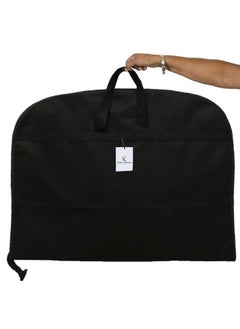 Kuber Industries Kuber Industries Blazer/Suit Cover|Easily Foldable & Non Woven Fabric|Bag with Zipper Closure (Black)  - Image 5