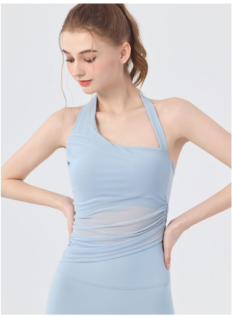 KUYING New Fashion Hanging Neck Strap Sports Tank Top - Image 3