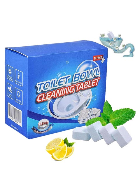 ULHYC Toilet Bowl Cleaners, 12 Pack Automatic Sheets Toilet Bowl Cleaners, Long Lasting Toilet Cleaner Bottle, Slow-Releasing Toilet Tank Cleaners for Deodorizing & Descaling