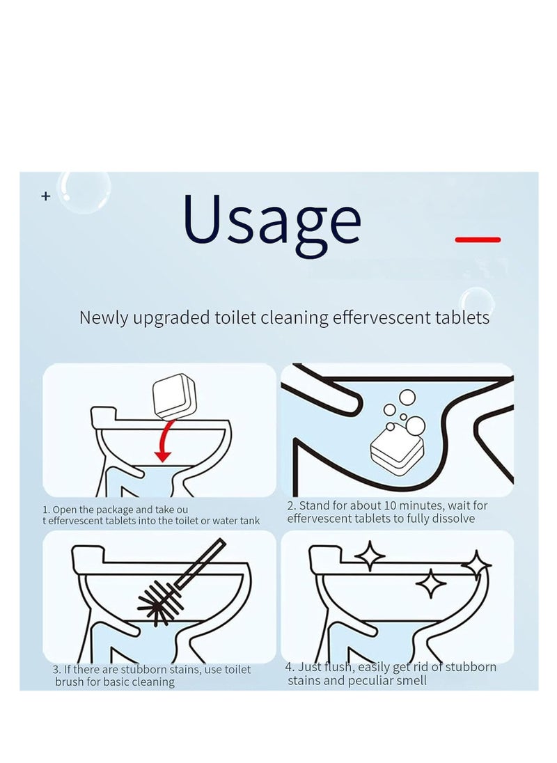 ULHYC - ULHYC Toilet Bowl Cleaners, 12 Pack Automatic Sheets Toilet Bowl Cleaners, Long Lasting Toilet Cleaner Bottle, Slow-Releasing Toilet Tank Cleaners for Deodorizing & Descaling - Image 1