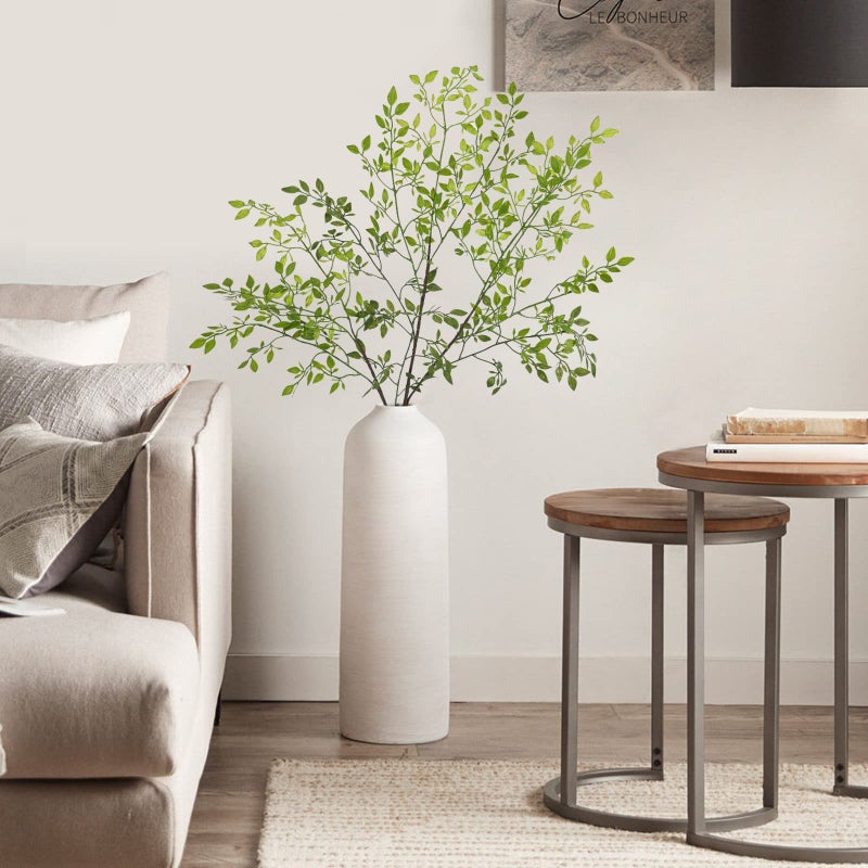 CEWOR Artificial Plants 2PCS 43.3 Inch Green Nandina Tall Plants for Wedding Shop Garden Office Home DÃ©cor Greenery Stems Fake Branches for Vase Indoor - Image 4
