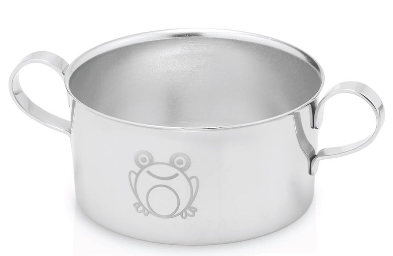 Kiddobloom Children's Premium Stainless Steel Dinnerware Set | 1 Bowl with Handles, 1 Cup with Handle & 1 Divided Plate | Adorable Frog Design | Perfect for Babies, Toddlers & Kids | by Kiddobloom - Image 1