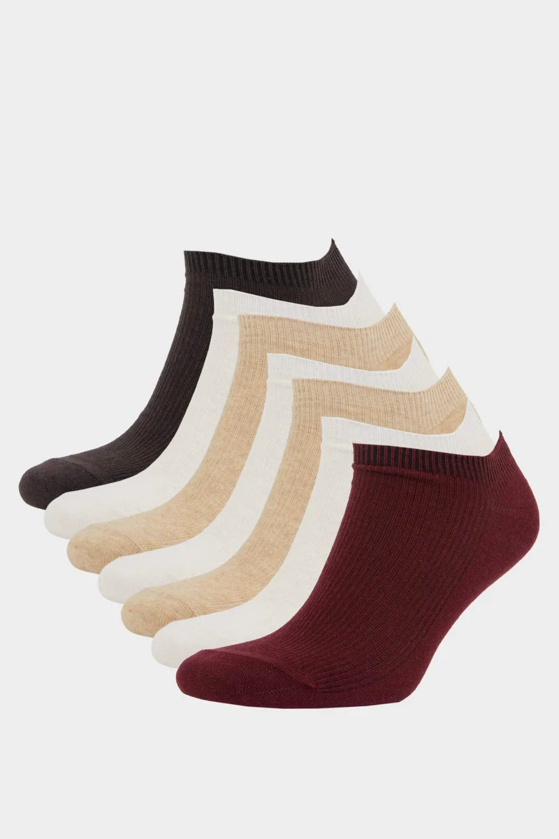 Woman Comfortable Elastic 7 Piece Cotton Ankle Socks