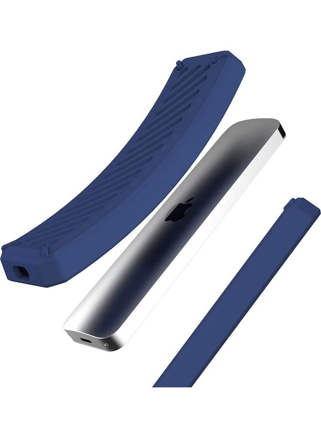 اليشمك غطاء حماية من السيليكون مضاد للانزلاق والصدمات لتلفزيون أبل تي في بدقة 4K وجهاز تحكم سيري 2021 أزرق - Image 5