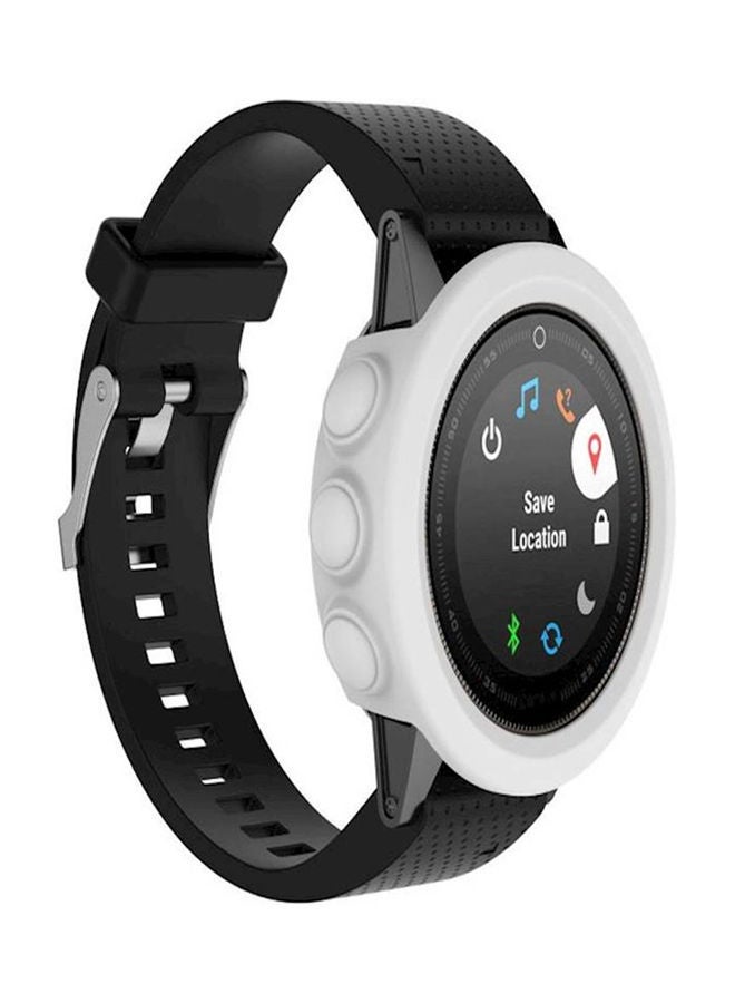 NIBEMINENT Garmin Fenix 5S Coverking Silicone Protective Case Cover For Smart Watch White  - Image 2