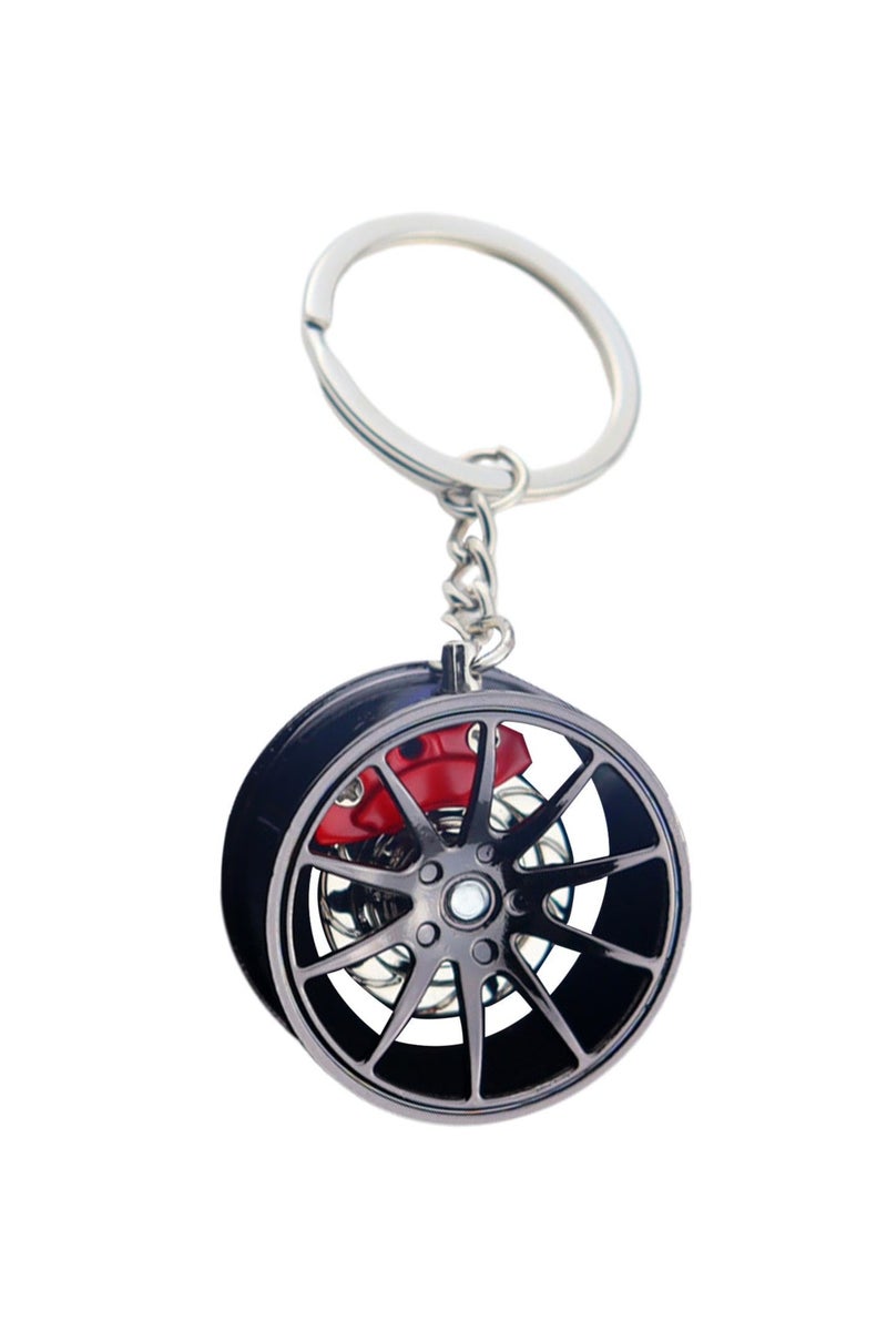 CMGTYYD. سلسلة مفاتيح على شكل محور العجلة | سلسلة مفاتيح على شكل حافة العجلة، سلسلة مفاتيح معدنية على شكل حافة عجلة سيارة، سلسلة مفاتيح للديكور الداخلي للرجال - Image 1