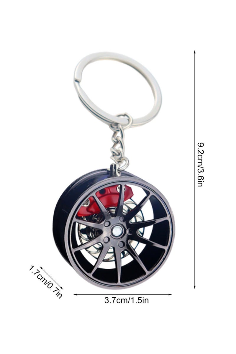 CMGTYYD. سلسلة مفاتيح على شكل محور العجلة | سلسلة مفاتيح على شكل حافة العجلة، سلسلة مفاتيح معدنية على شكل حافة عجلة سيارة، سلسلة مفاتيح للديكور الداخلي للرجال - Image 5
