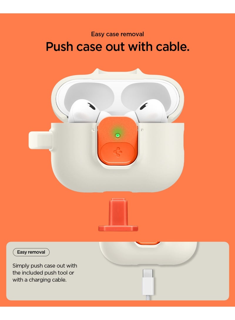 Nano Pop AirPods Pro 3 Case with Secure Lock and Carabiner, Hybrid Cover Compatible with AirPods Pro 3rd Generation (2025) - Orange Beige image 8