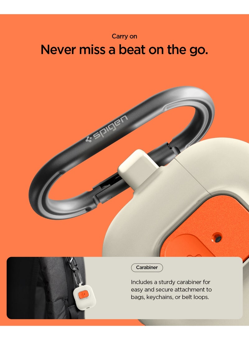 Nano Pop AirPods Pro 3 Case with Secure Lock and Carabiner, Hybrid Cover Compatible with AirPods Pro 3rd Generation (2025) - Orange Beige image 7