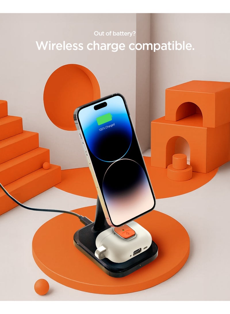 Spigen Nano Pop AirPods Pro 3 Case with Secure Lock and Carabiner, Hybrid Cover Compatible with AirPods Pro 3rd Generation (2025) - Orange Beige - Image 4