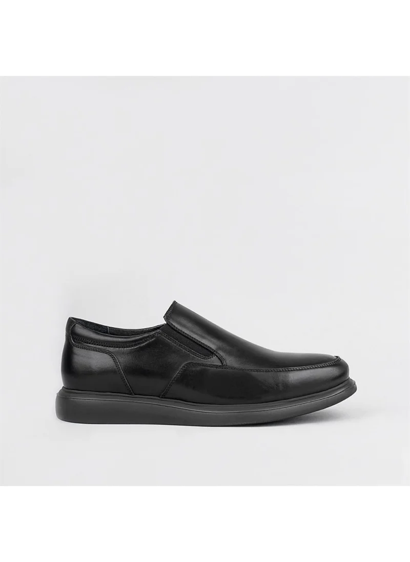 Cabani Genuine Leather Black Men's Casual Shoes