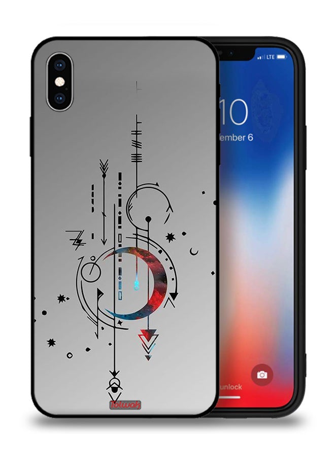 Tolwak Apple iPhone XS Max Protective Case Moon And Arrows Art Pattern - Image 1