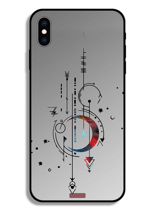 Tolwak Apple iPhone XS Max Protective Case Moon And Arrows Art Pattern - Image 2