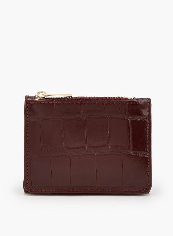 فلورا بيلا من شو إكسبرس Textured Trifold Wallet With Zip Pocket