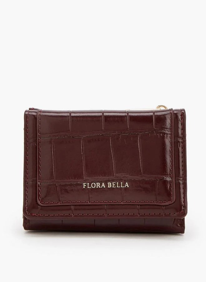 فلورا بيلا من شو إكسبرس Textured Trifold Wallet With Zip Pocket