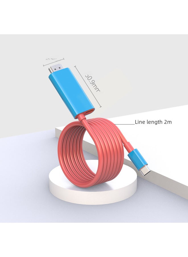 High-speed Hdmi Cable Digital Computer Hdmi Cable Supports 4k Resolution 3d 2160p 1080p 1080i 720p 480p 576p 480i-Color:Switch Red And Blue - Image 5
