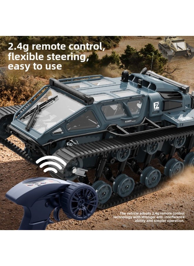 JJRC Product Rotary Drift Multi-terrain Off-road Remote Control Car Simulation Full Scale Tracked Tank Model Toy-Color:Desert Yellow