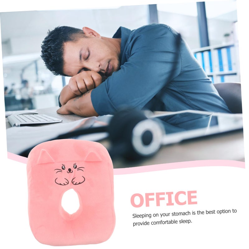 Cat Design Soft Neck Support Cushion Face Down Sleeping Pillow For Desk Office And Travel - Image 4