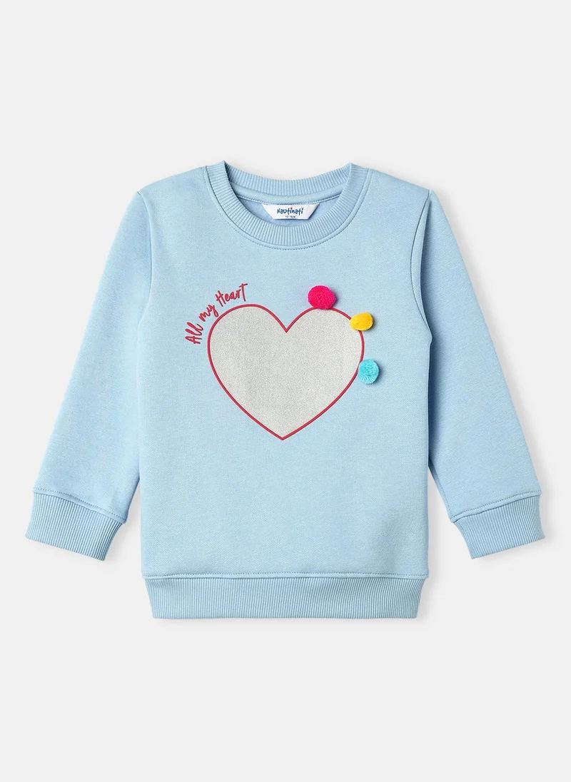 Nautinati Nautinati Girls Heart Print Sweatshirt