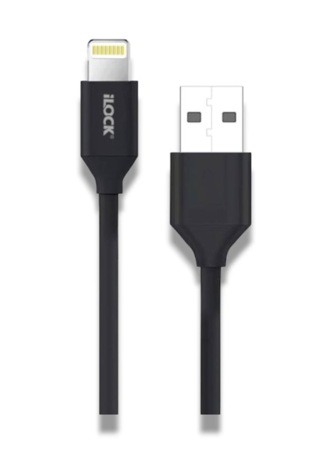 آي لوك كابل iLOCK للشحن السريع (USB-A إلى Lightning)  أصلي 100% بقوة 5V/2.4A - Image 2