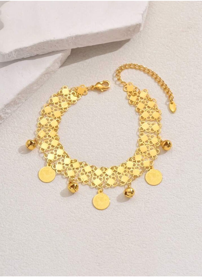 GOLDMAX 21k Gold Plated Anklet For Women  - Image 2