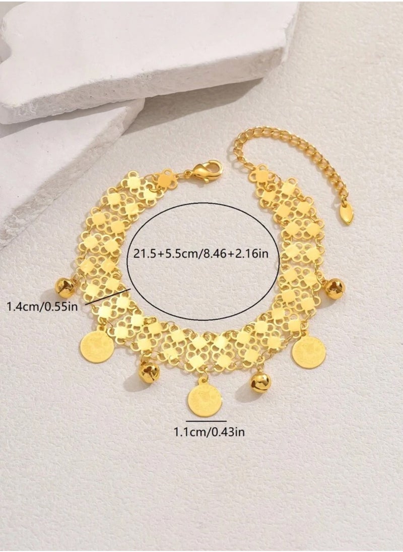 GOLDMAX 21k Gold Plated Anklet For Women  - Image 4