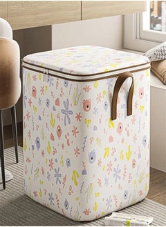 KASTWAVE 100L Large Storage Chest, Clothes Organizer Box Foldable Blanket Quilt Zipper Storage Bags with Handle, Moving Luggage Bags, Large Capacity Thick Fabric Storage Boxes for Toys, Clothing Storage Boxes  - Image 1