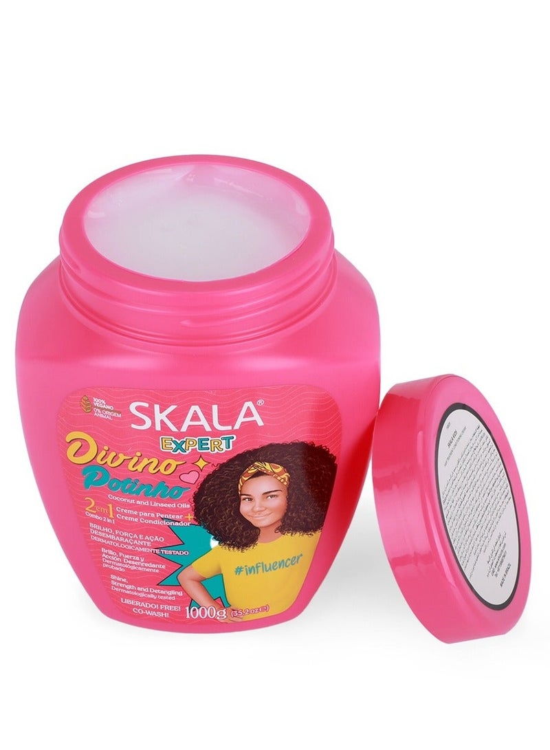 SKALA Divino Potinho Kids 2 in 1 Hair Treatment Cream - 1000 gm - Image 3