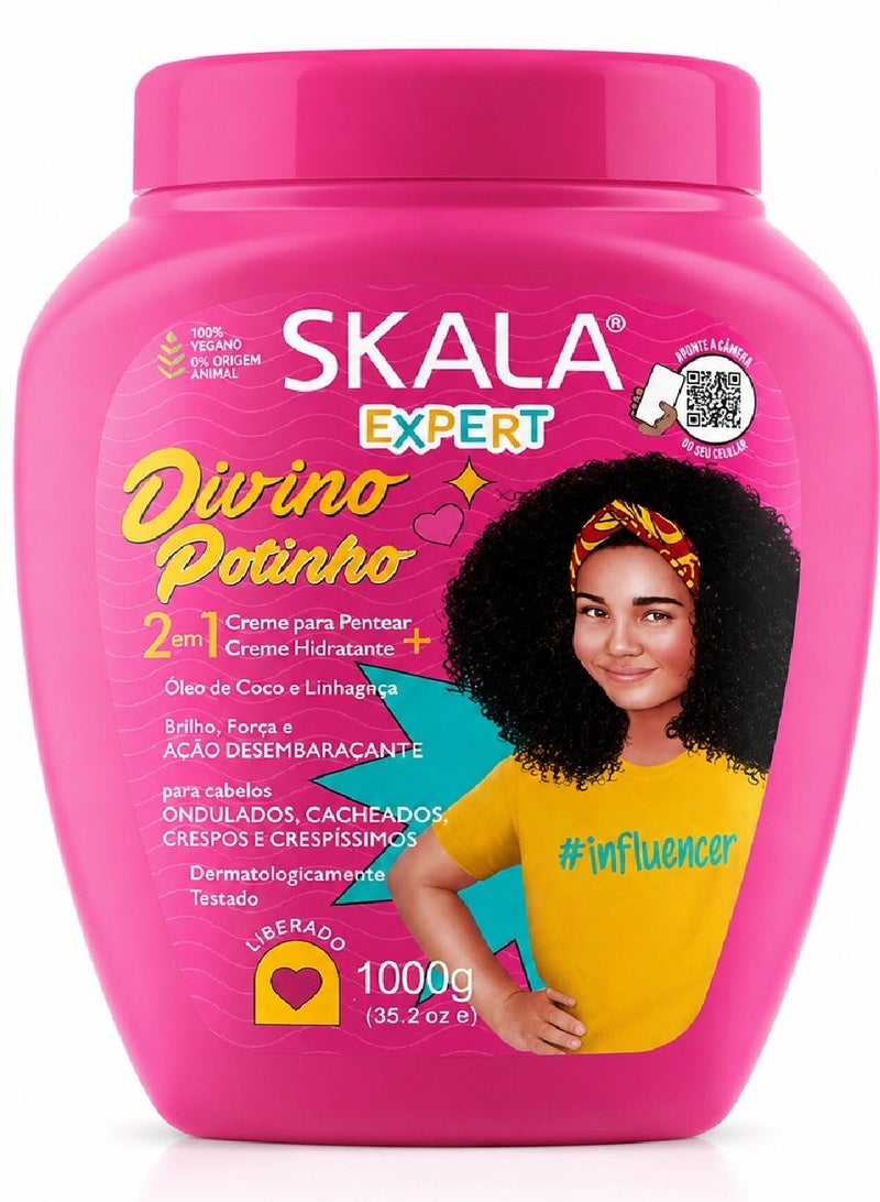 SKALA Divino Potinho Kids 2 in 1 Hair Treatment Cream - 1000 gm - Image 1