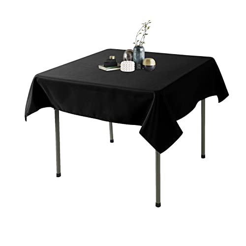 Ascoza 6pack 60x102 Inch Black Rectangular Tablecloth 6 Feet Table Cloth in Polyester Fabric for Wedding/Banquet/Restaurant/Parties - Image 1