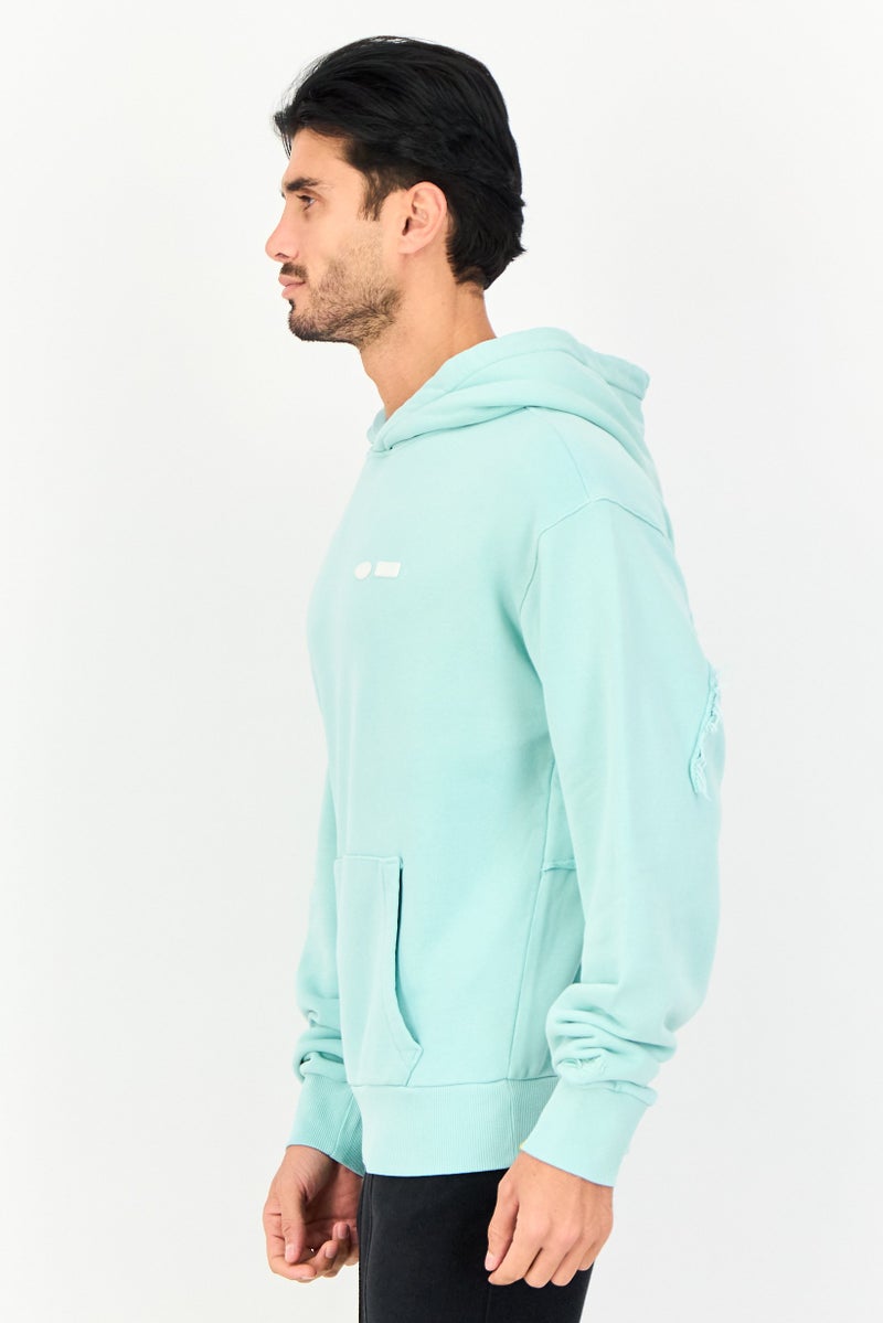 Reebok x Randomevent Men Sportswear Fit Long Sleeve Outdoor Hoodie, Light Green - Image 3