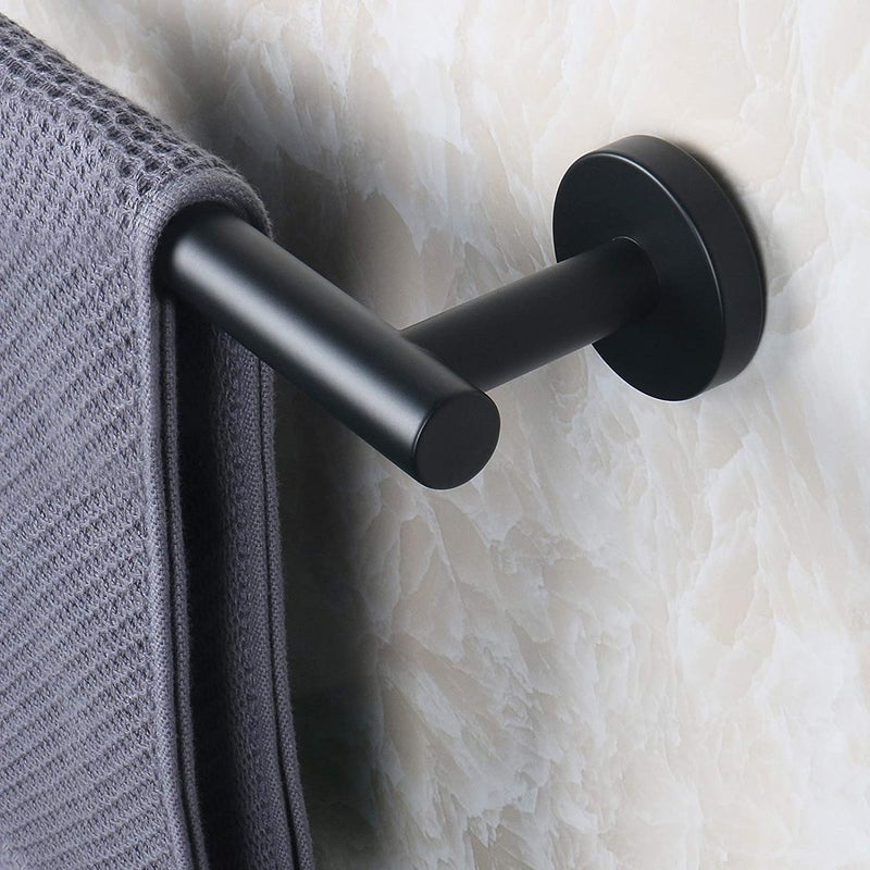 LUXIUR Towel Rod for Bathroom, 304 Grade Stainless Steel Towel Holder for Wash Basin, Towel Bar for Kitchen, Matte Black - Image 2